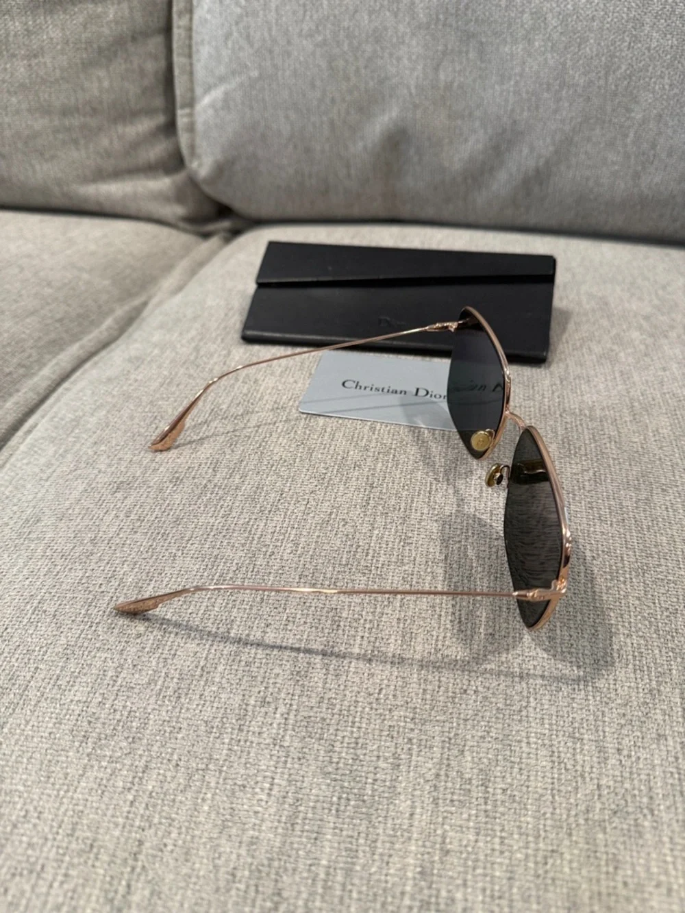 DIOR Stellaire Rose Gold Green Mirror Square Sunglasses - Picture 6 of 13
